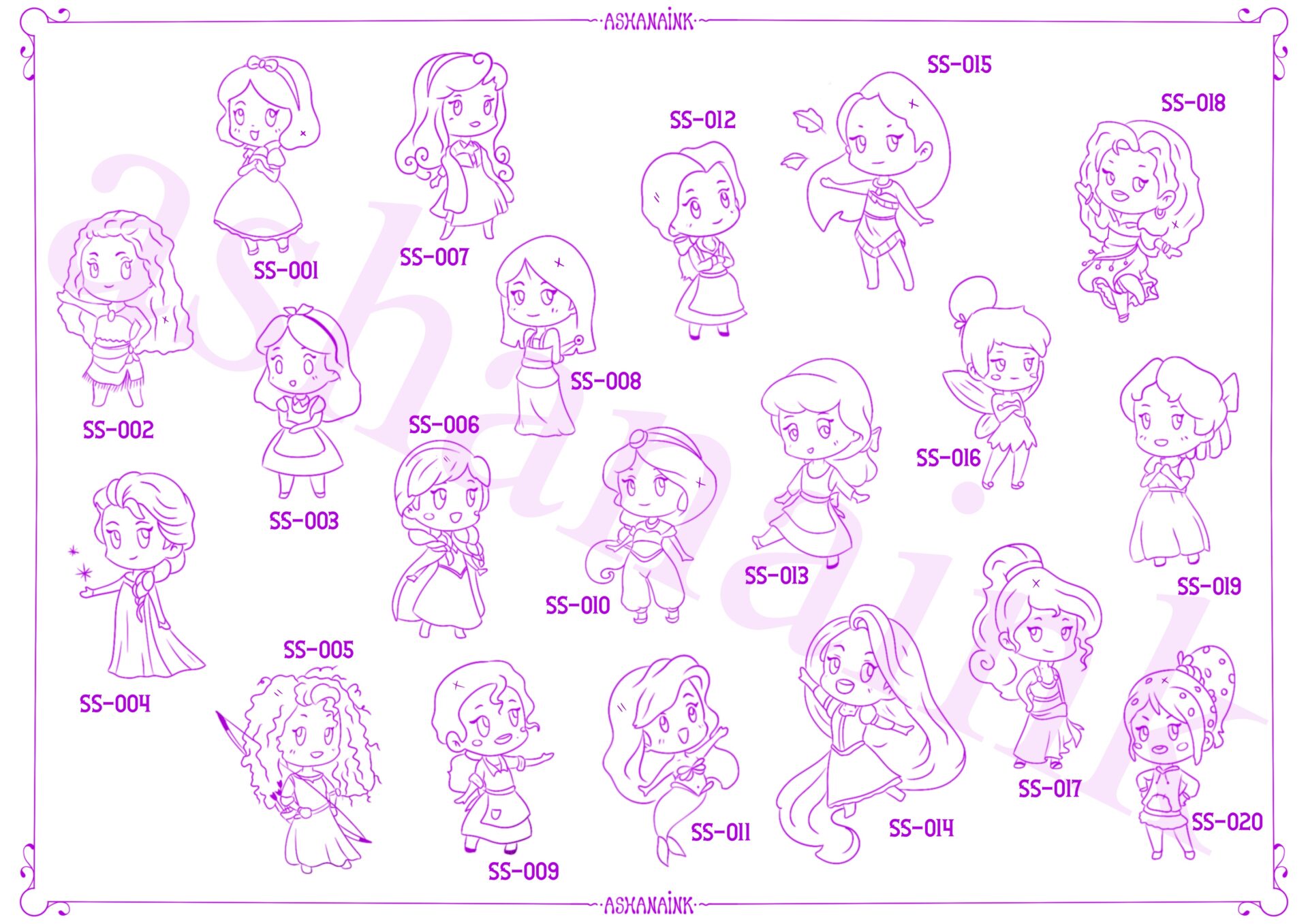 Disney Chibi Princesses Flash